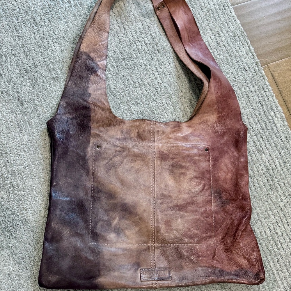 BED|STU Ariel Distressed Leather Shoulder Bag tie dye ombré EXCELLENT condition